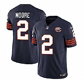 Men & Women & Youth Chicago Bears #2 DJ Moore Navy 2023 F.U.S.E. Throwback Limited Jersey,baseball caps,new era cap wholesale,wholesale hats